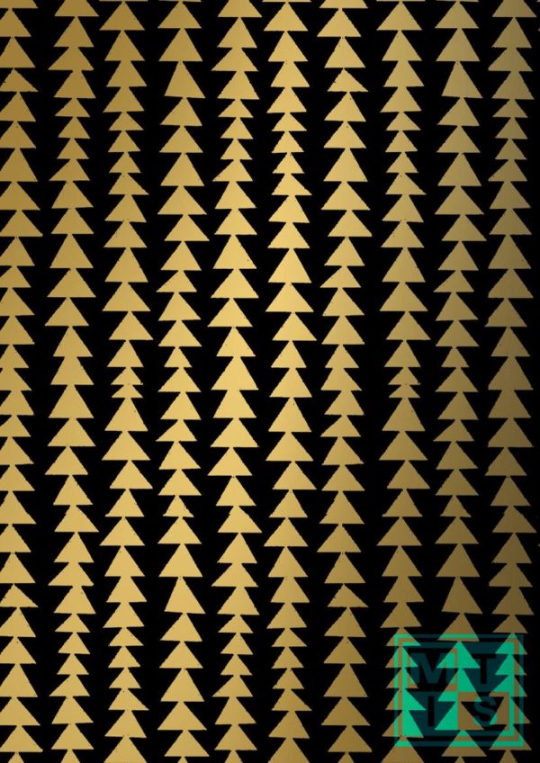 Kerstpapier Modern Forest Black/Gold K691661-3