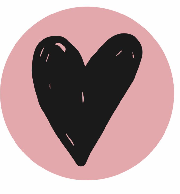 spuiten Uitsluiting wenselijk Cadeau stickers Hartje Roze Zwart - MT Papier