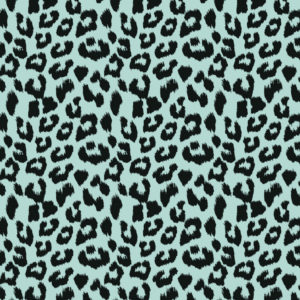 Cadeaupapier Leopard Panter Zwart Mint