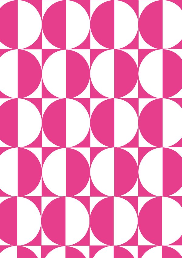 Cadeaupapier Motief van Roze Cirkels