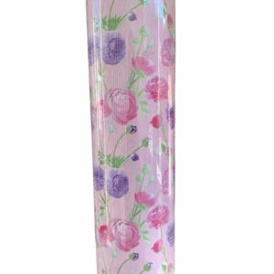 Roze Cadeaupapier Bloemen Motief C4145