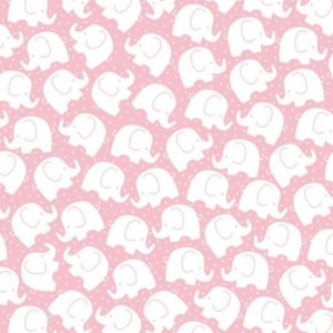 Kinder Baby Cadeaupapier Roze Olifanten