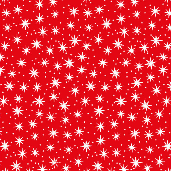 Rood Kerst Inpakpapier Little Stars
