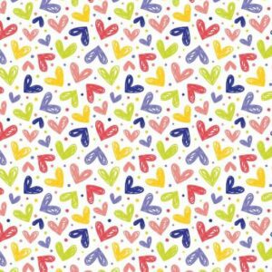 Inpakpapier Hearts Multicolour