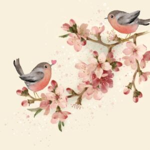 Servetten 33x33cm 20 stuks Atelier Cherry Blossom Love