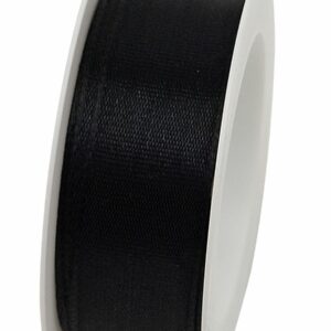 Band met draad 25mmx2,5m zwart